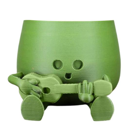 Yousheng Happy Face Succulents Planter 3D Printed Tabletop Flowerpots Home Office Decor Flower Pot for Associative Plants Gift