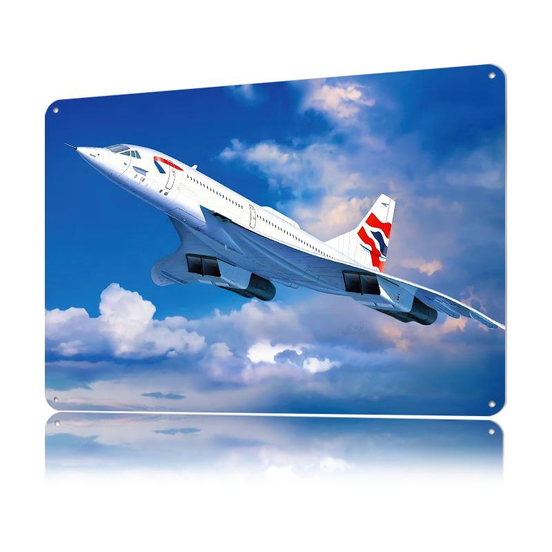 Plane Poster Customized Vintage Metal Signs Wall Art Retro Tin Plaque for Modern Home Decoration Ornaments Custom Plate House