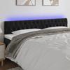 VidaXL LED Headboard Bedroom Furniture Double Bed Accessory Head of Bed Frame Interior Black 3122010