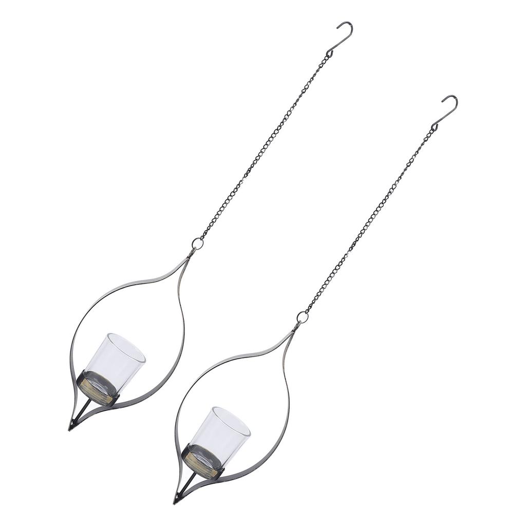 2 шт. Металлический подвесной подсвечник Винтажный декоративный железный настенный подсвечник Подставка для чайной свечи