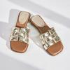 Braided Half Slippers French Style Outdoor Sandals Thick Heels All-match Casual Shoes Beach Shoes for Women