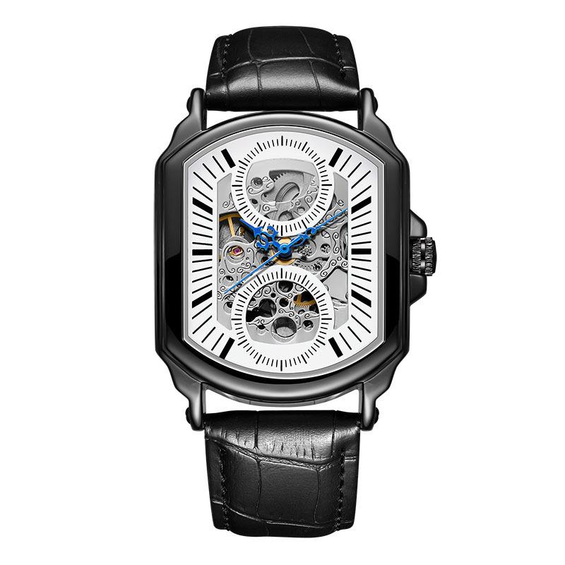 Новый Топ Бренд Механические Часы Мужские Часы Автоматические Квадратные Механические Часы Европейский и Американский Фан Водонепроницаемые Люминесцентные Наручные Часы