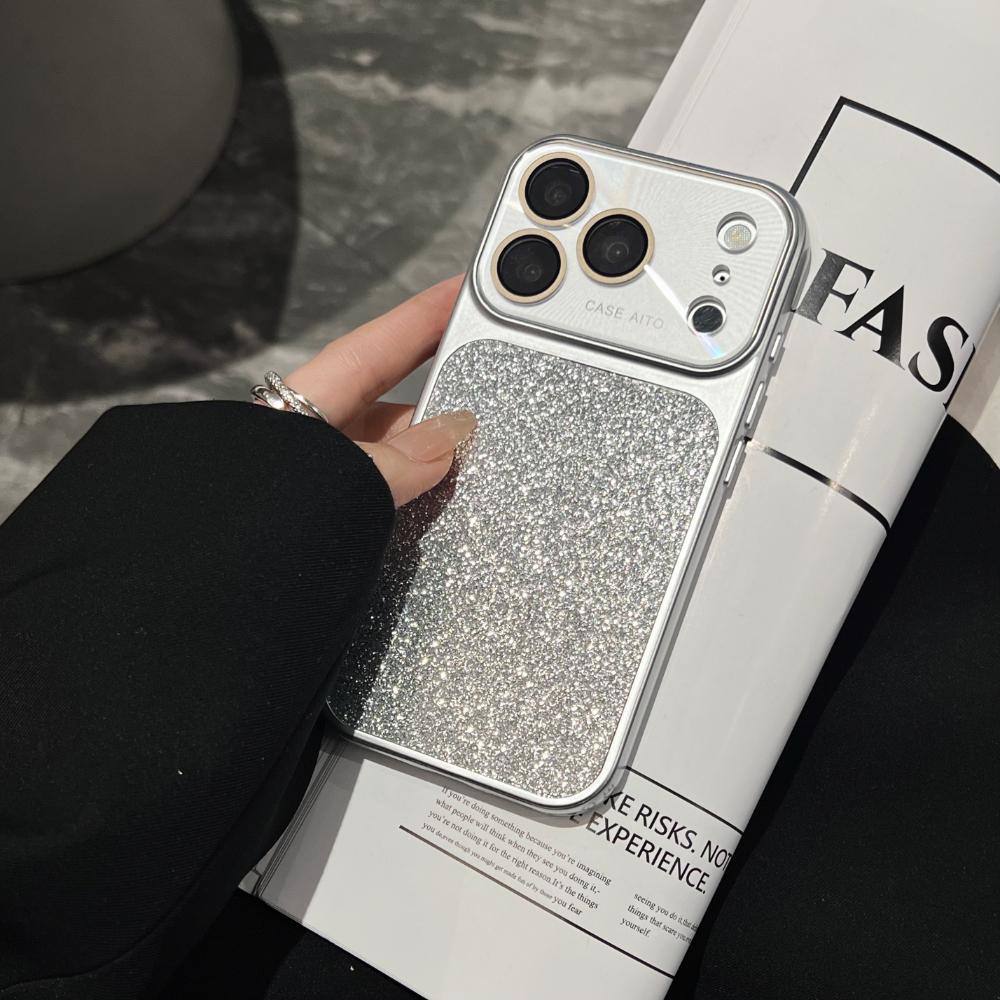Блестящий чехол-бампер с защитой объектива для iPhone 17 16 1 14 13 Pro Max, противоударный
