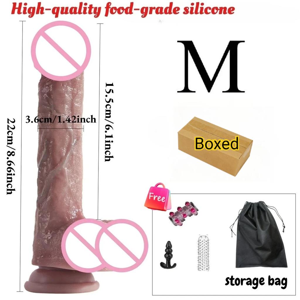 Realistic Food Grade Silicone Dildo G-Spot Vagina Anal Massager Masturbators Big Thick Penis Adult Sex Toy Cock Dick Penetration