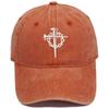Vintage Washed Crown of Thorns Nail Cross Embroidery Baseball Cap Unisex Adjustable Curved Brim Dad Hat Casual Outdoor Sun Hat