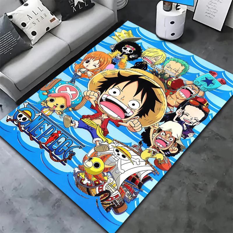 Ковер с изображением Монки Д. Луффи из One Piece для гостиной, спальни, дома, украшение дивана, нескользящий коврик для детских игр
