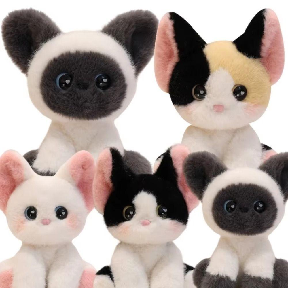 Мягкая игрушка плюшевая кукла котенок девон рекс плюшевая кукла кошка мальчики девочки сиамский кот плюшевая детская игрушка