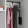 Emuca Penderie Rabattable Pour Armoire Hang, 830 - 1150, Peint En Noir, Acier Et Plastique.