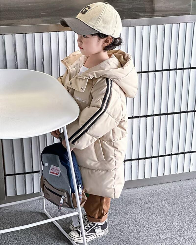 Kuhvvse Down Down Boys and Long Down Long Warm and Warm for Sizes Kids' Jacket, Coat, Junior, Girls, Outerwear, Length, Filled, Hooded, Children's