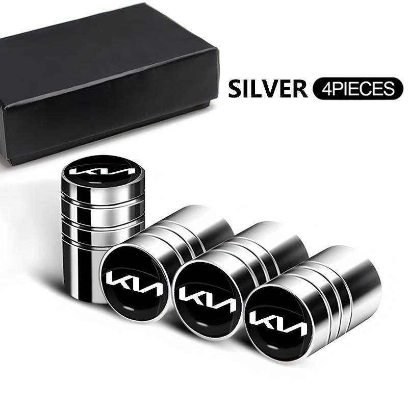 4pcs Car Tire Valve Caps Anti Rust Dustproof Covers For KIA Sportage Seltos Sorento K3 K4 Soul Carnival EV6 EV9 Carnival K5 EV5 ZR9