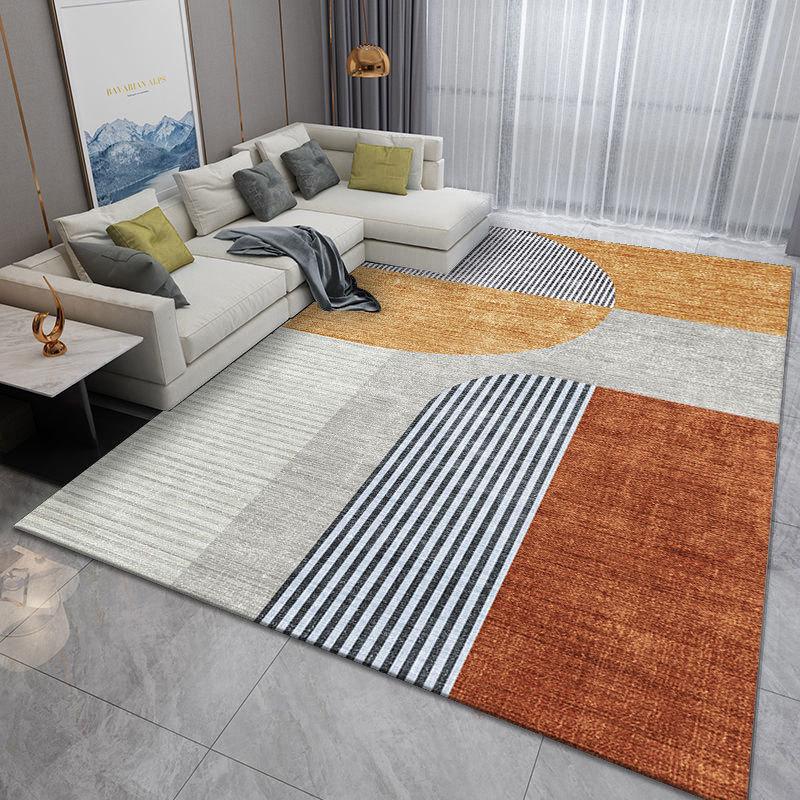 Modern Large Area Rug - Washable Carpet for Living Room or Bedroom with Nordic Style