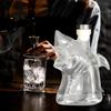 Shark Glass Liquor Wine Decanter Bottle with Airtight Stopper 300ml Whiskey Vodka Beer