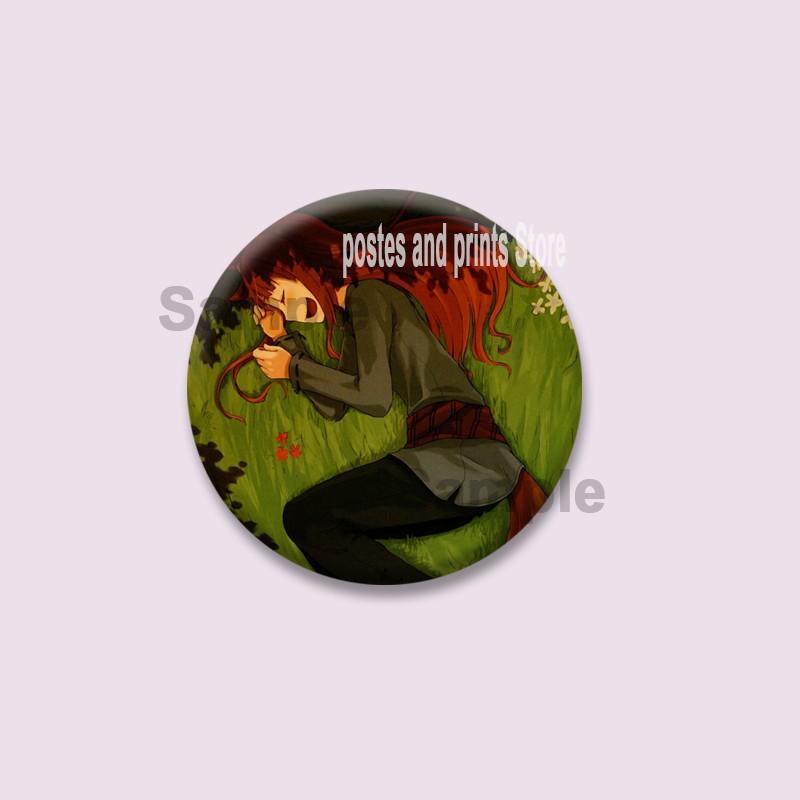 Cute Anime Spice and Wolf Enamel Badges Cartoon Manga Brooches for Backpacks Clothing Jewelry Accessories Circular Lapel Pins