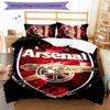 3pcs A-Arsenal12 Design Cover Set - HD Printed Bedding with 1 Cover and 2 Pillowcases - Perfect for Home and Dorm Decor