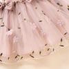 Baby Girls Princess Dress Long Sleeve Mesh Embroidery Bow Party Gown Fall