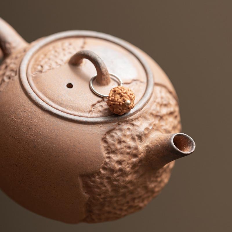 Old Rock Mud Rough Pottery Shape Tea Pot Retro Teapot Tea Kettle Tea Ceremony Tea Making Single Pot Tea Ceremony
