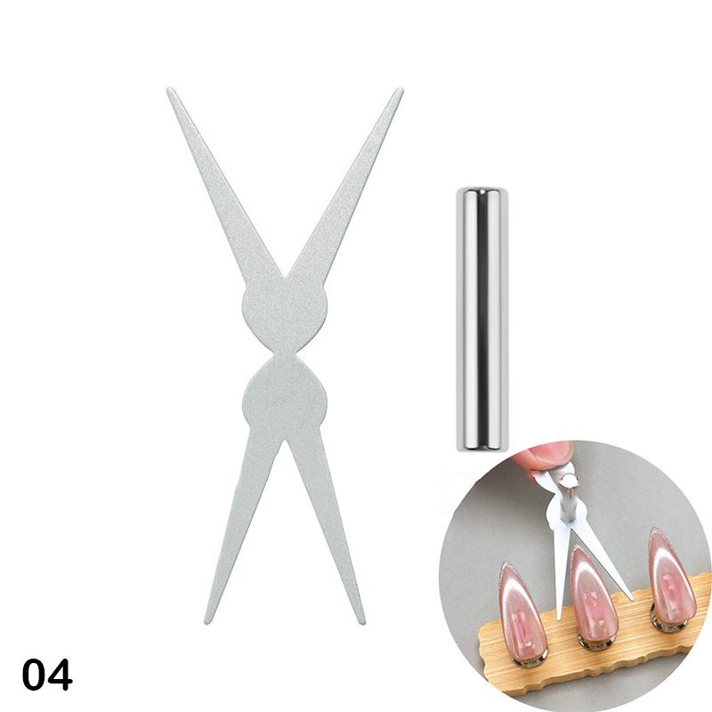 Magnetic Effect Iron Sheet for Strong Cat Eye And French Shape Manicure Double Headed Y-Shaped Nail Art Gel Polish