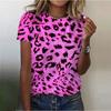 Summer O-Neck Short Sleeve Women's T-Shirt 3d Print Colorful Leopard Pattern T-Shirt Pullover Top Fashion Street Female Clothing