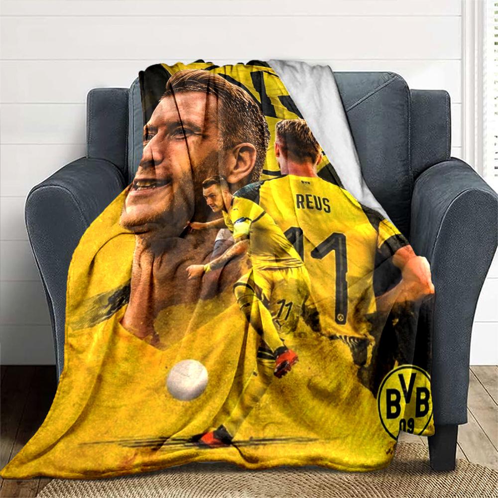 Marco Reus BVB Dortmund Football Star Print Fleece Blanket Soft Warm Throw Blanket Sofa Couch Bed Home Decor For Soccer Fans
