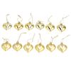 12pcs Christmas Ornament Heart Shape PVC Christmas Tree Hanging Decorations for Valentine"s Day