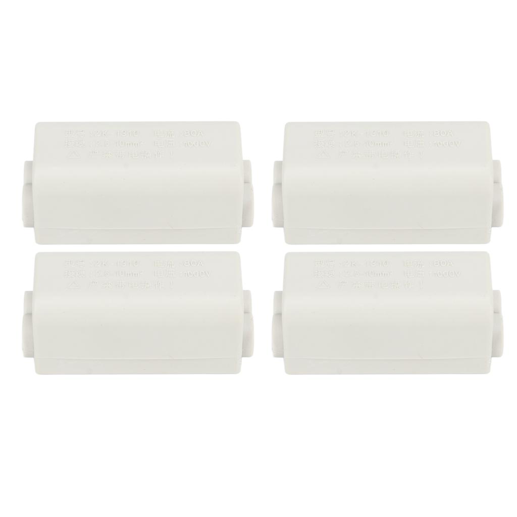 4PCS 2 In 2 Out Cable Terminal Block Connector 1000V Strong Conductivity Heat Dissipation for Top