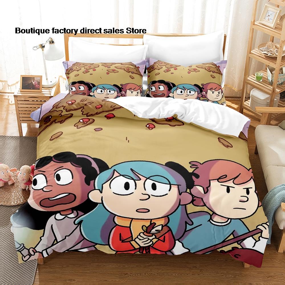 3D Печатный Набор Постельного Белья Hilda The Series Пододеяльник Наволочка Для Детской Спальни Декор Односпальная Полуторная Двуспальная Евро Размер Кровать Постельное Белье