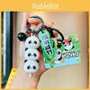 Cute Panda Lollipop Keychain Durable Silicone Car Hanging Ornament Perfect For Gifts