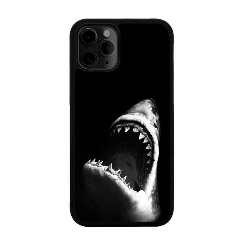 Scary Shark Phone Case For Iphone 13 12 Mini 11 Pro Max 7 8 Plus X Xs Max XR PC Hard Silicone Cover Shell
