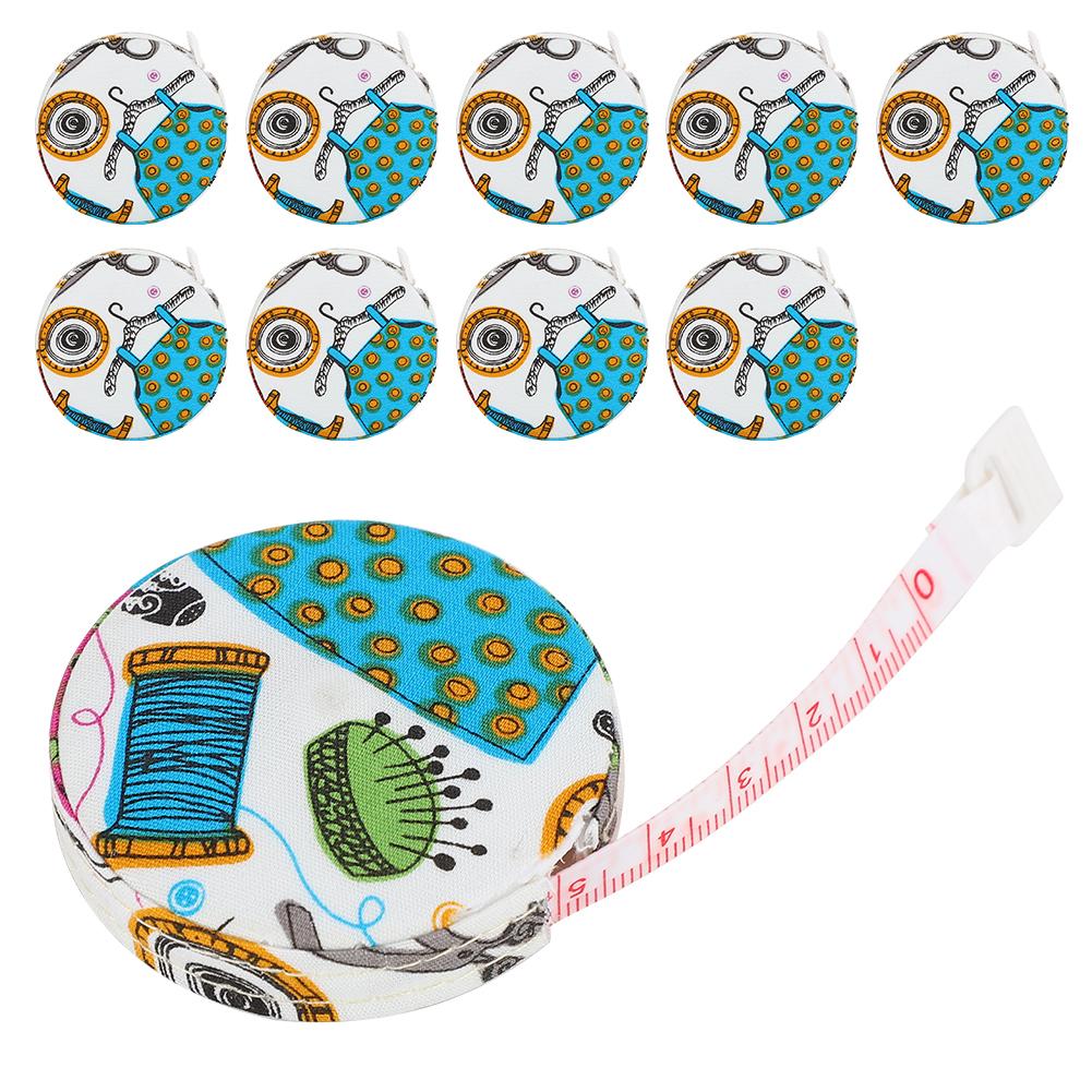 10 шт. Портативная выдвижная измерительная лента для тела, швейный инструмент для портного