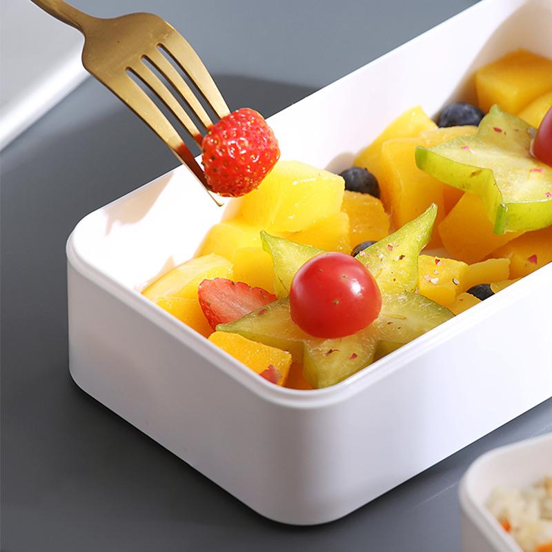 Ланч-бокс под дерево, большой вместимости, двухслойный, герметичный, микроволновая печь, бенто-бокс, хранение еды, портативная посуда