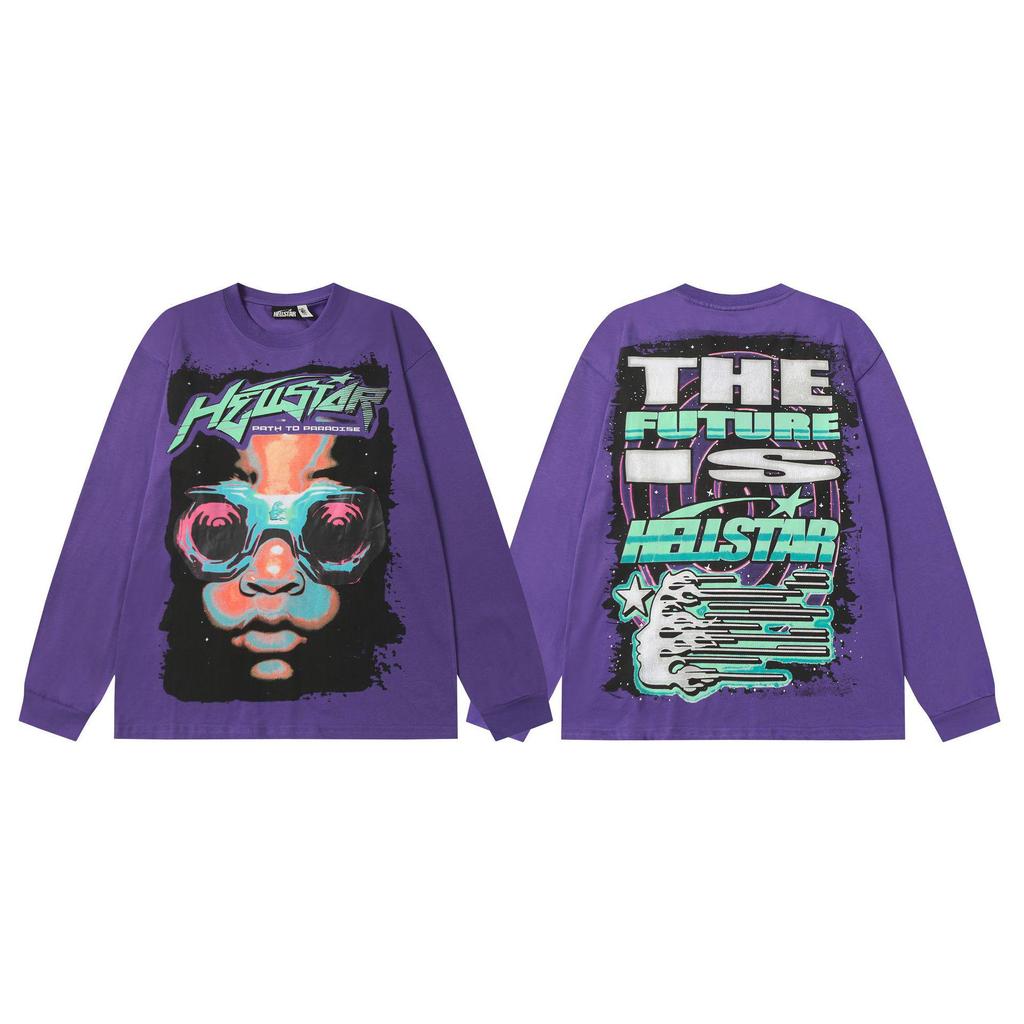 Кросс 2025 Hellstar Модный Уличный Свободный Худи с Длинным Рукавом для Мужчин и Женщин – Осенняя Одежда