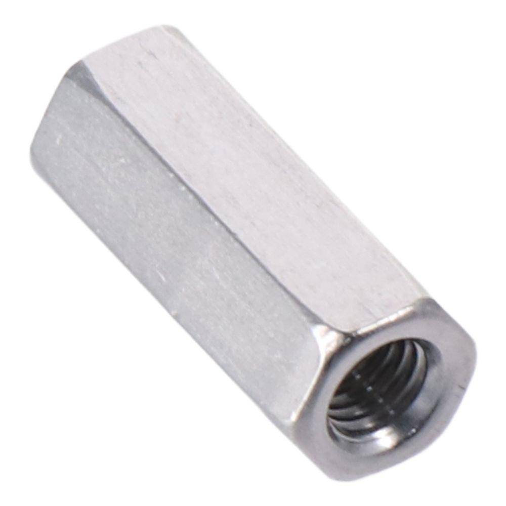 10 шт. серебряных шестигранных гаек из нержавеющей стали 304 метрического размера, простые в установке шестигранные соединительные гайки