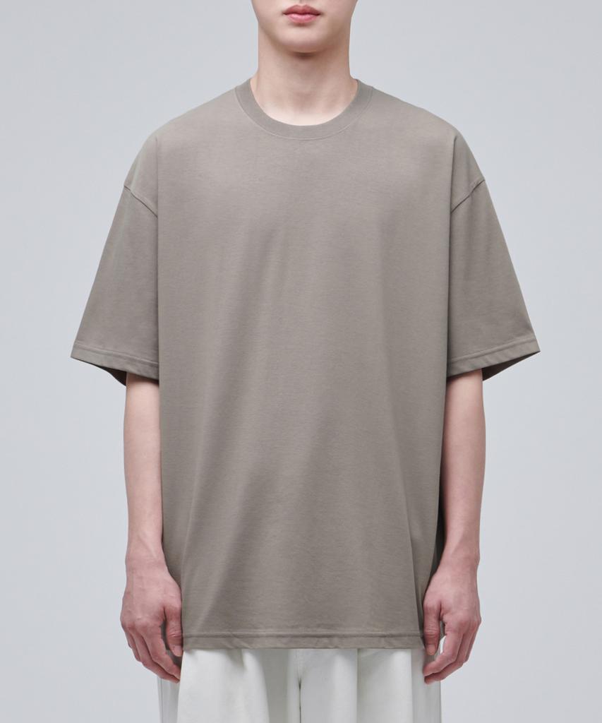 MUSINSA STANDARD [Cooltandard] Oversized Crew Neck T-Shirt [Dusty Beige]