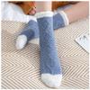 Women Coral Fleece Socks Winter Warm Plush Floor Socks Christmas Socks