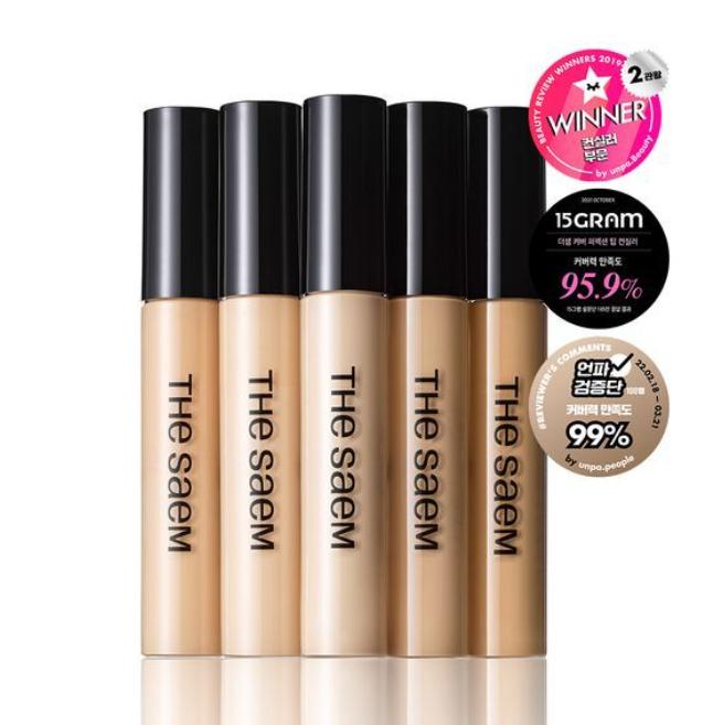 The Saem Cover Perfection Tip Concealer – Корейский жидкий консилер с высокой степенью покрытия (9.5 г, 6 оттенков)