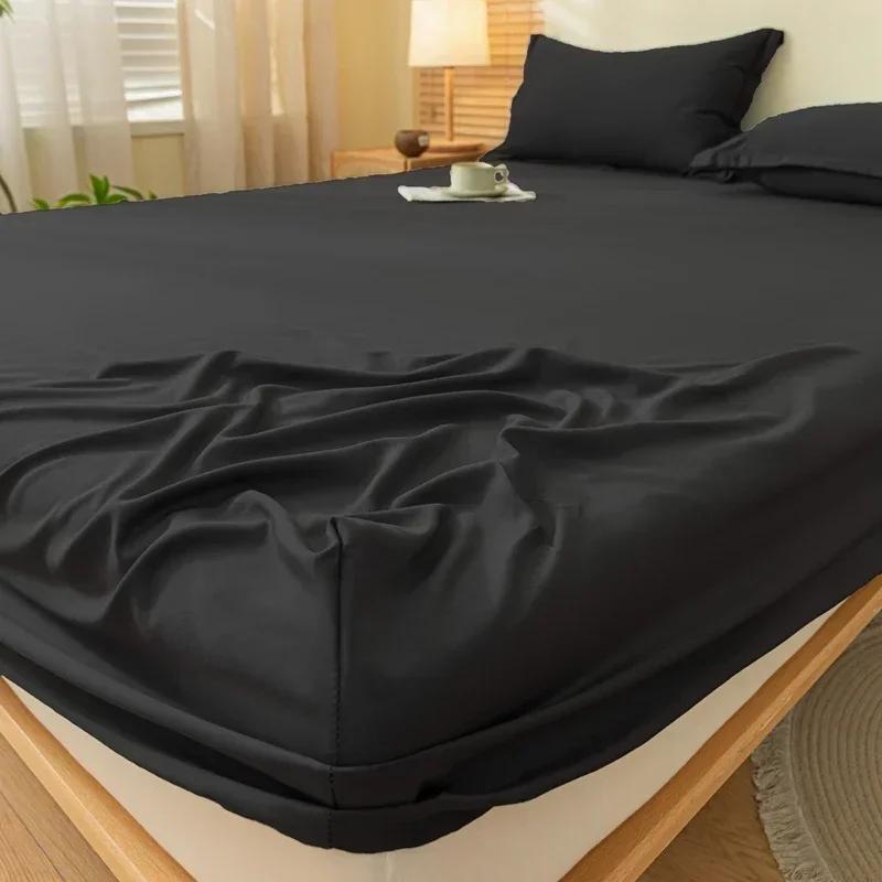 High Quality Fitted Sheet Single Double King Queen Size Mattress Cover With Elastic Band Bed Sheet 90/120/150/180 Fit Sheet