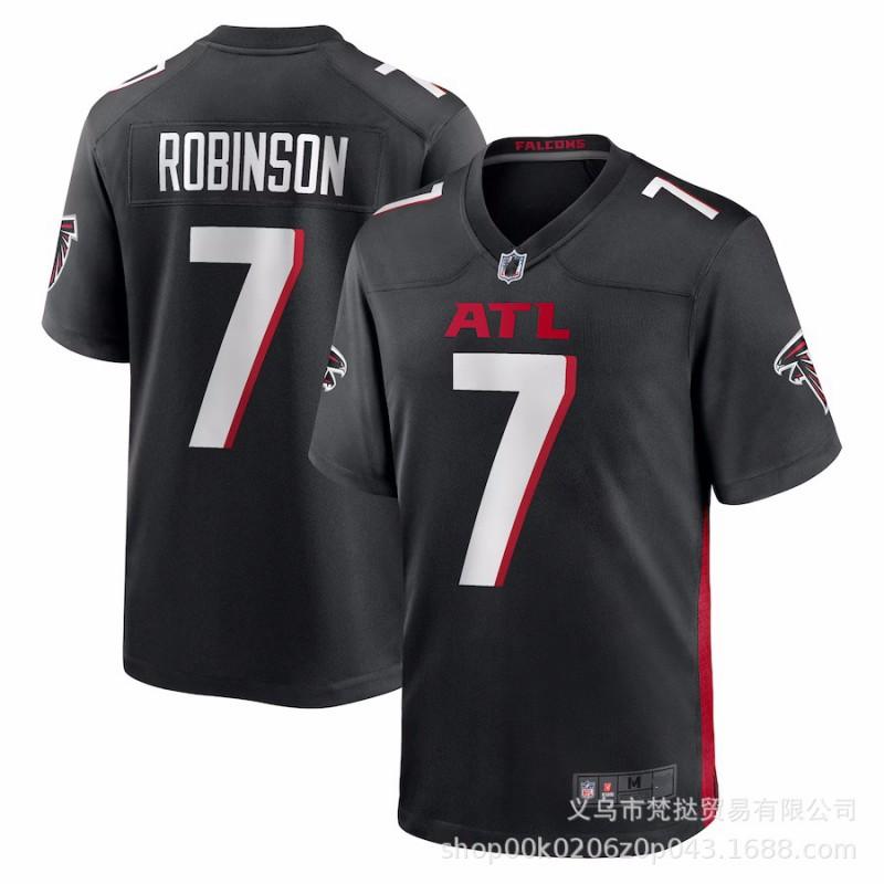 Футбольная майка NFL Atlanta Falcons Мужская Женская Короткий рукав Хлопок V-образный вырез Спортивная одежда Регби Баскетбол Тренировка
