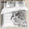 Милый мультяшный кот Пододеяльник Забавные коты Комплект постельного белья Микрофибра Животные Одеяло Чехол с наволочками Twin Полный для детей подростков