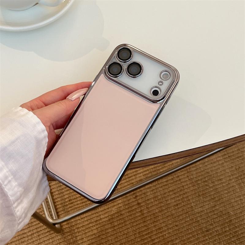 Solid Color Electroplated Case for iPhone 14 Pro/15/16 Pro/17 Pro Max Protective Cover