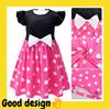 [Sai Sai] Minnie Mouse Dress, Polka Dot Print, Princess Style, Cute [Polka Dot Ribbon Dress], Stylish Minnie Mouse Dress, Kids' Clothing, Includes