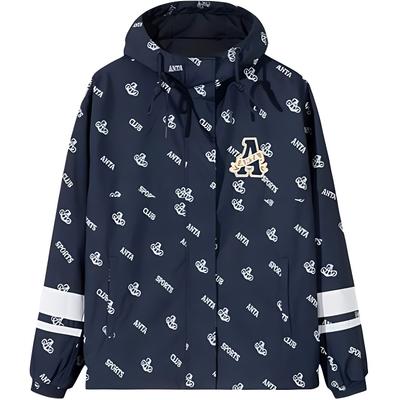 Куртка женская повседневная дышащая с капюшоном на молнии с принтом букв 162518603-2