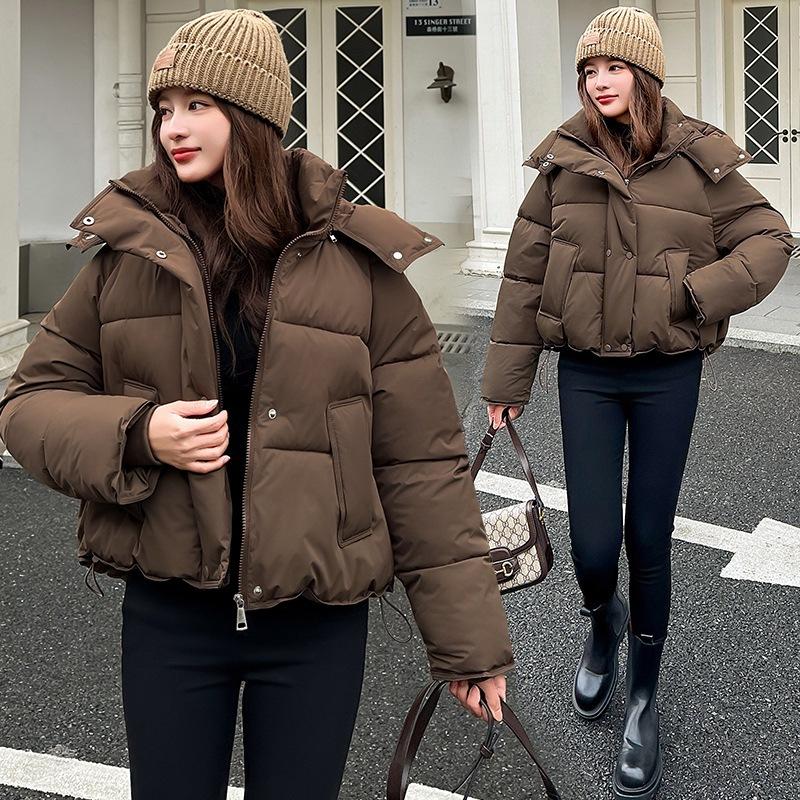 European American short cotton-padded women's winter new Cangzhou cotton-padded clothes thickened bread-padded jackets are in stock.