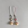 Pendant Rabbit Keychain Flower Bowknot Phone Strap Lanyard Fashion Cellphone Strap  Sweet Girls