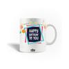 Ceramic Mug - MANIACASE - Happy Birthday To You - 30cl - Dishwasher Safe - White