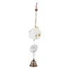 Cute Wind Chimes Bell Ornament with Resin House Decor for Garden Window Courtyard DecorationType B White