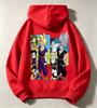 Dragon Ball Z Super Saiyan Cartoon Children's Hooded Sweatshirt for Boys and Girls Warm Pullover Sweater