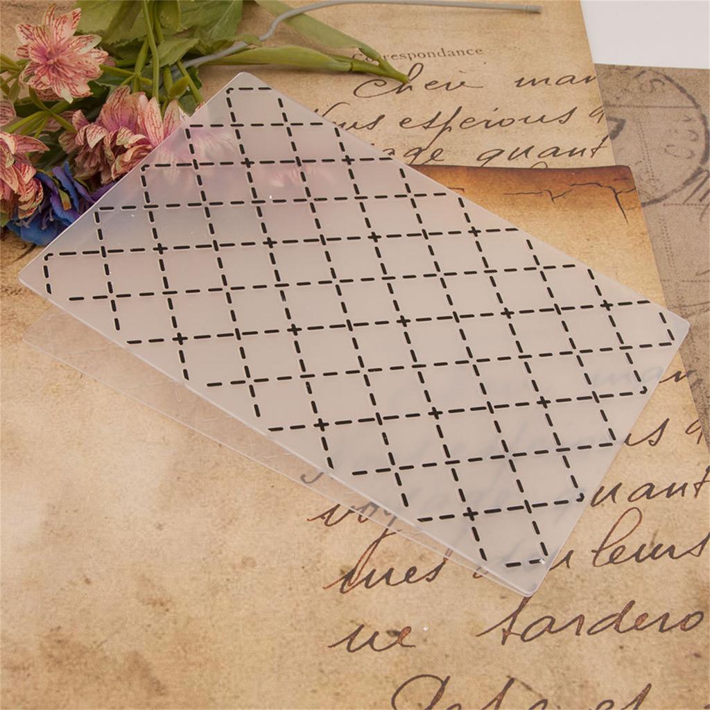 Grid Dot Embossing Stencils Paper Craft Embossing Folder DIY Scrapbooking Templates for Christmas Card Making Album