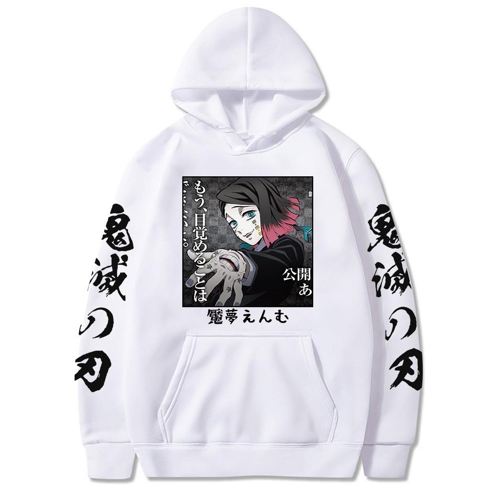 Аниме Demon Slayer Толстовка Enmu с принтом Мужская модная толстовка с капюшоном уличная одежда повседневные толстовки Sudaderas толстовка