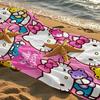 Cute Hello Kitty Microfiber Beach Towel Quick drying and Super Absorbent Suitable for Beaches Swimming Pools Travel Camping Yoga