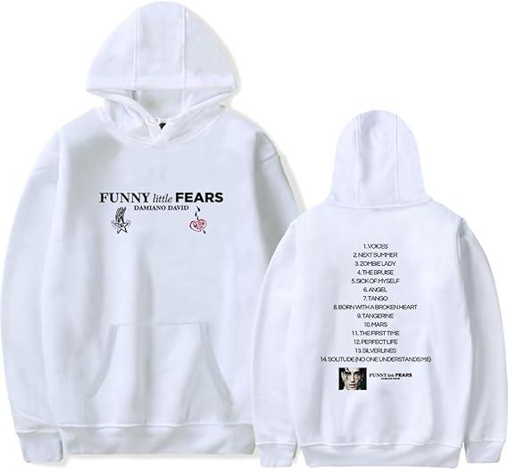 Damiano David Hoodie Funny Little Fears Album Merch Hoodie Sweatshirt Long Sleeve Casual